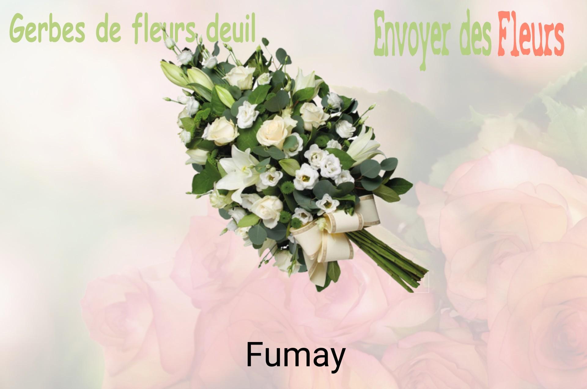 Gerbe de fleurs de deuil livrée à Fumay